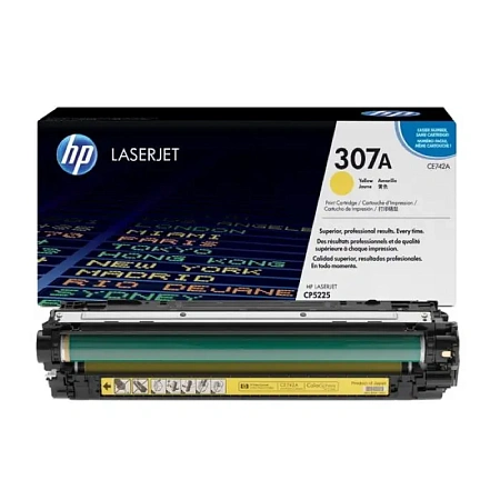 CE742A Картридж HP 307A лазерный желтый (7300 стр)