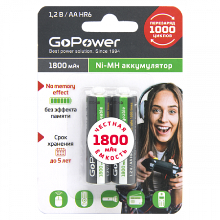 GOPOWER HR6 1800mah BL2